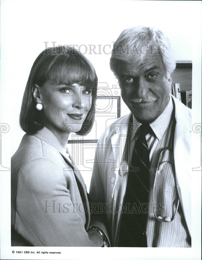 1991 Press Photo Dick Van Dyke Mariette Hartley Diagnosis Of Murder - Historic Images