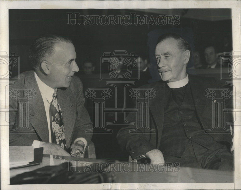 1947 Press Photo Reverend John Lewis Presbyterian Churchman Arson Trial - Historic Images