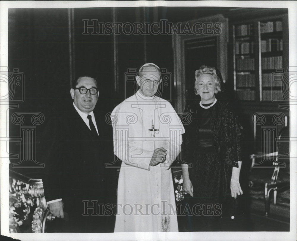 1965 Press Photo Paul VI Joseph Levine Vatican Holiness Rome Embassy Pope - Historic Images