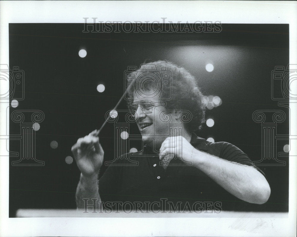 1981 Press Photo James Levine American conductor piano Metropolitan Opera Boston - Historic Images