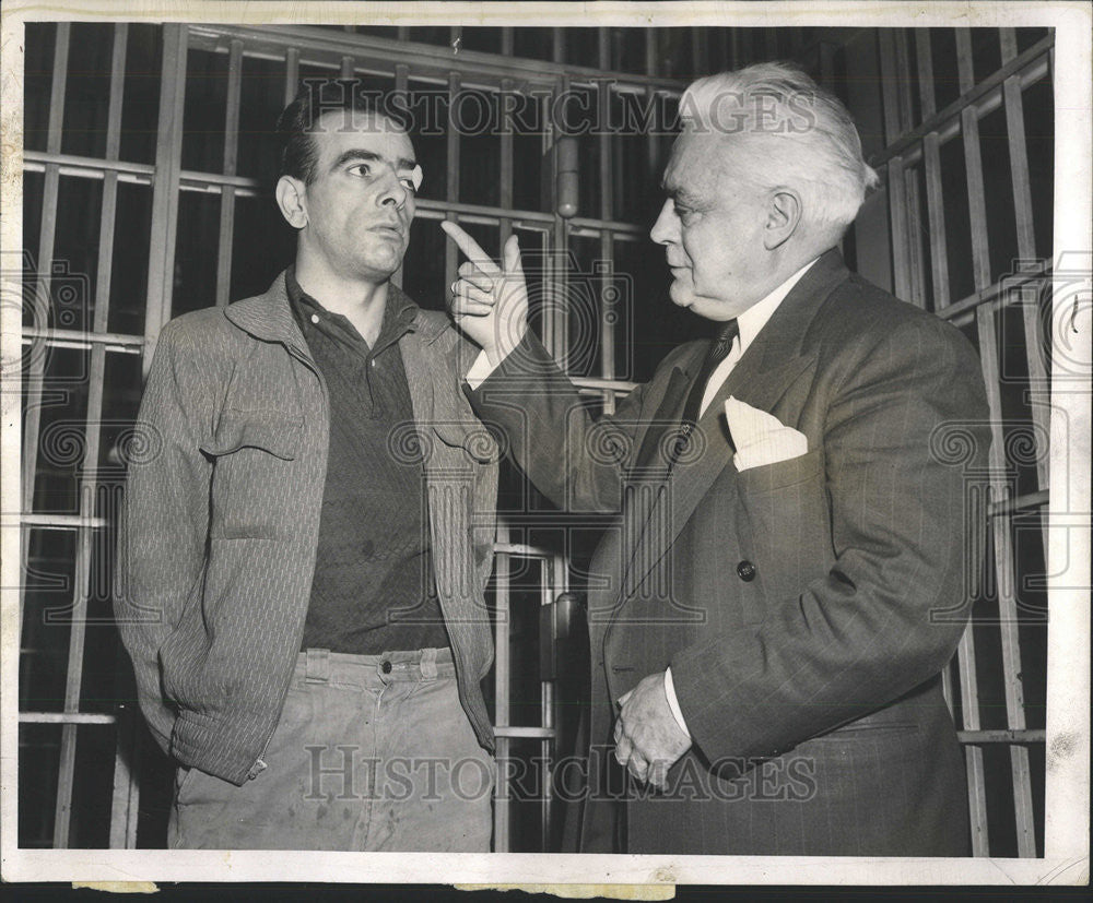 1954 Press Photo Walters Grimm Escape Criminal Court Agostino Amedo Atty George - Historic Images