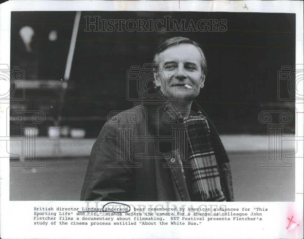 1970 Press Photo John Fletcher Lindsay Anderson American audience Camera British - Historic Images