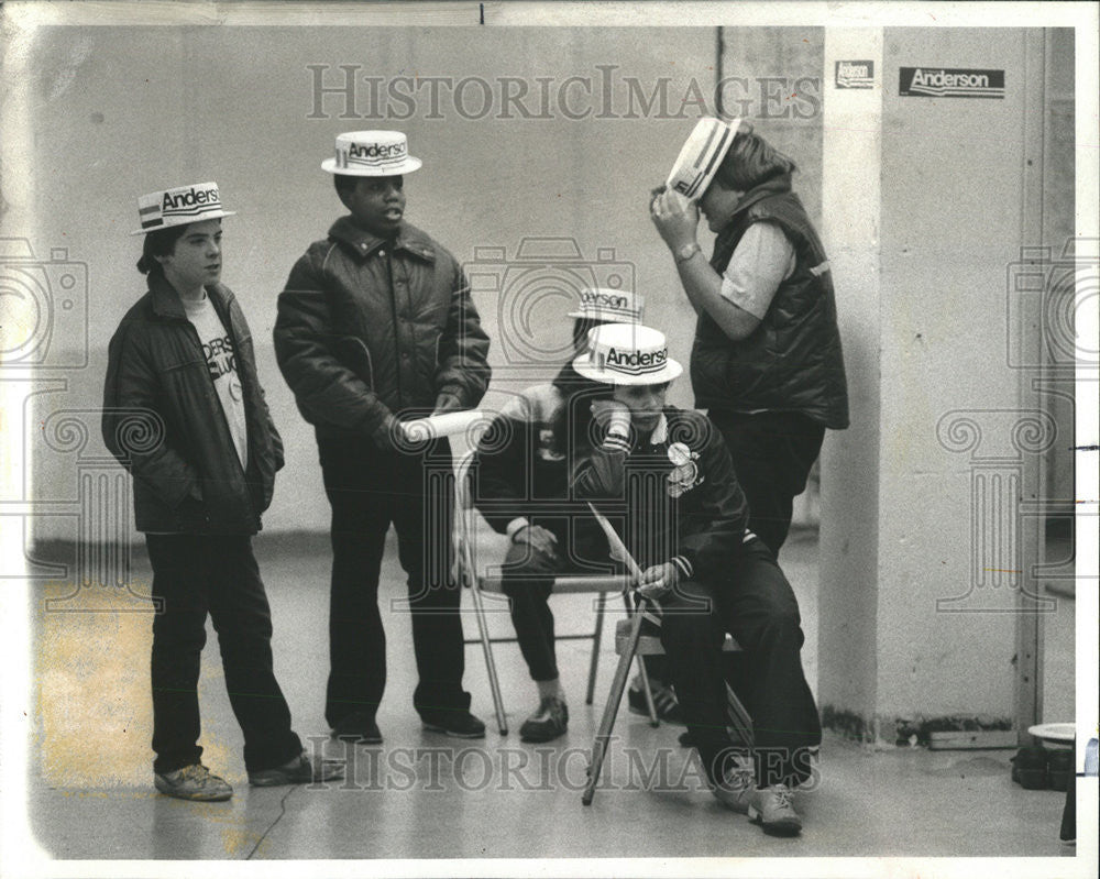 1980 Press Photo John Anderson Chicago Headquarter Lake Wabash Rockford Keith - Historic Images