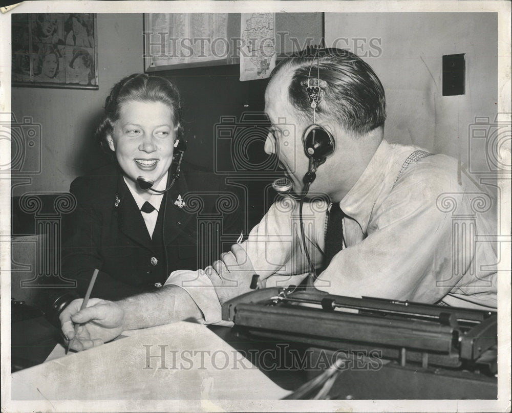 1954 Press Photo Jone G Anderson, Student Of Journalism - Historic Images