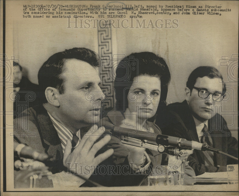 1971 Press Photo Frank Carlucci Senate Nomination Director Economic Opportunity - Historic Images