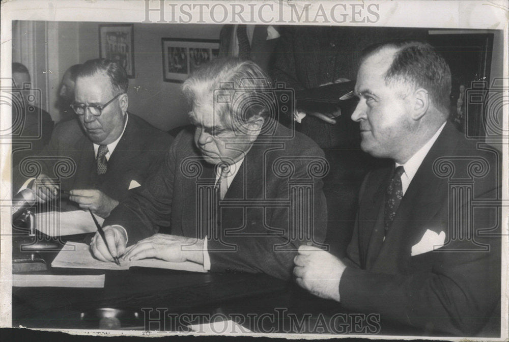 1951 Press Photo United Mine Workers Lewis Moss Northern Midwest Moody Southern - Historic Images