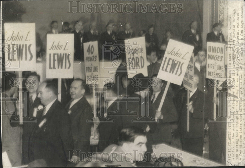 1940 Press Photo John L. Lewis Demostration - Historic Images