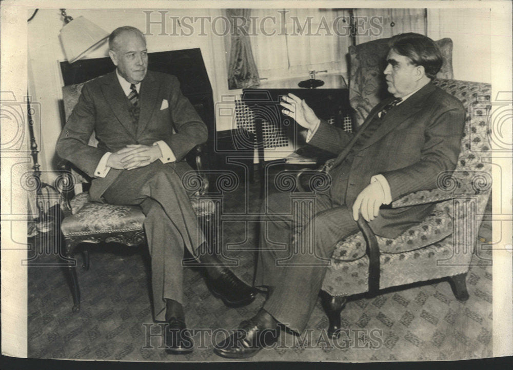 1941 Press Photo Myron Taylor director United State Steel Corporation John Lewis - Historic Images