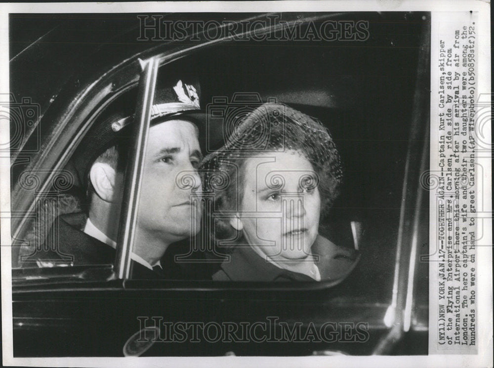 1952 Press Photo Captain Kurt Carlsen Carlsen London Skipper Flying Enterprise - Historic Images