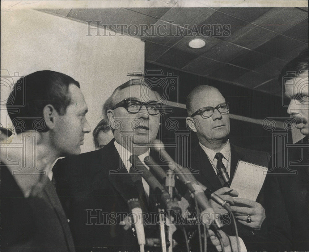 1968 Press Photo British Foreign Secretary George Brown, O'hare Airport - Historic Images