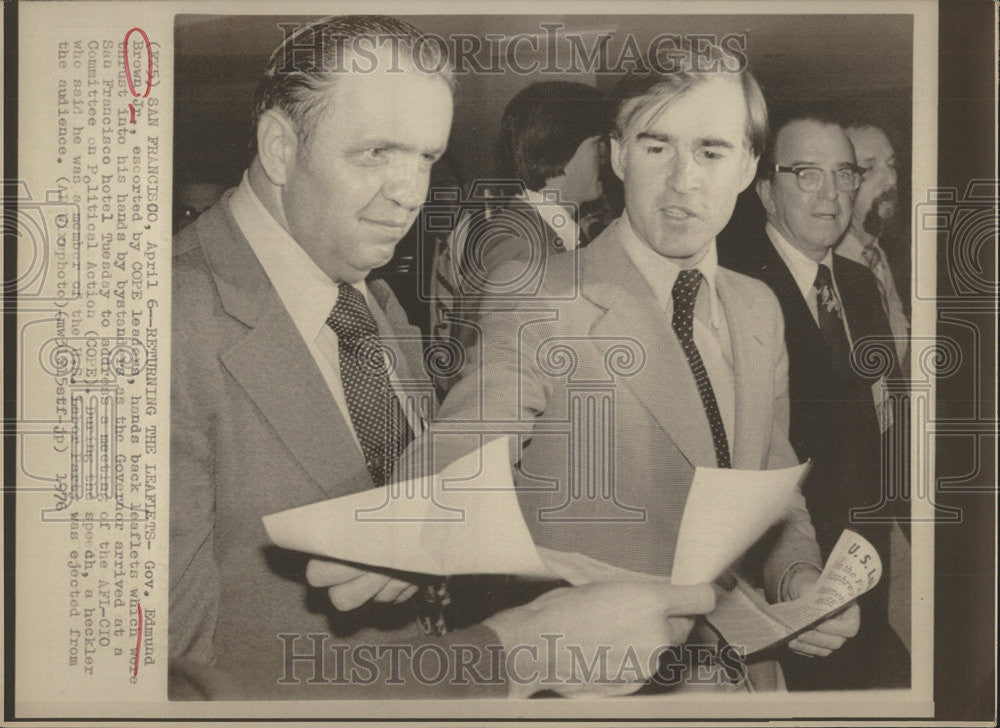 1976 Press Photo Gov. Edmund Brown Jr - Historic Images