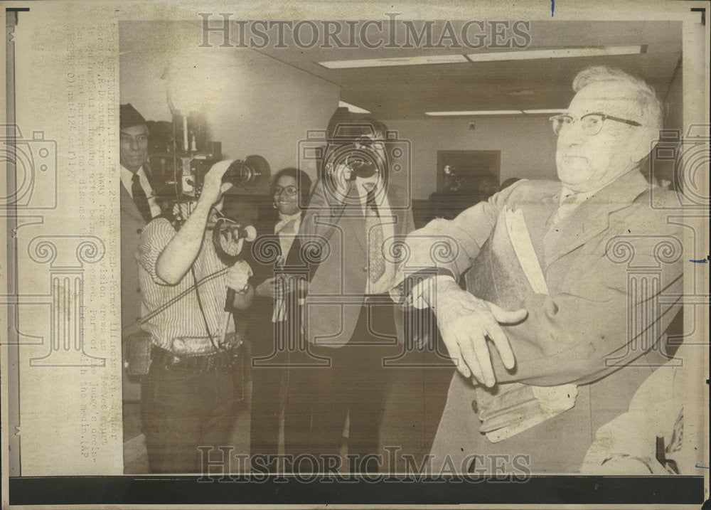 1976 Press Photo Former Illinois State Representative Webber Borchers Conviction - Historic Images