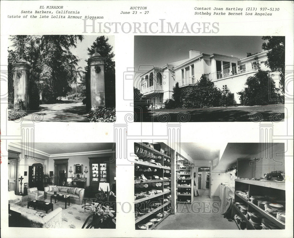 1976 Press Photo Household possessions Lolite Armour Santa Barbara California - Historic Images