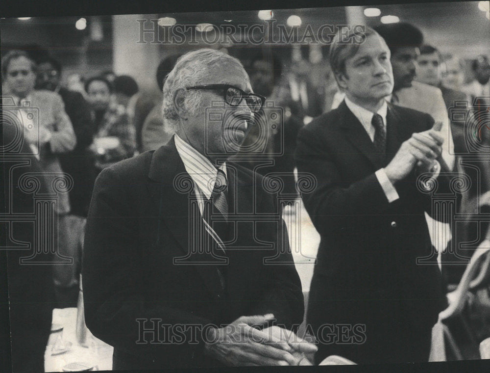 1972 Press Photo Deton Brooks Charles Percy Krejcsi Amphitheater - Historic Images