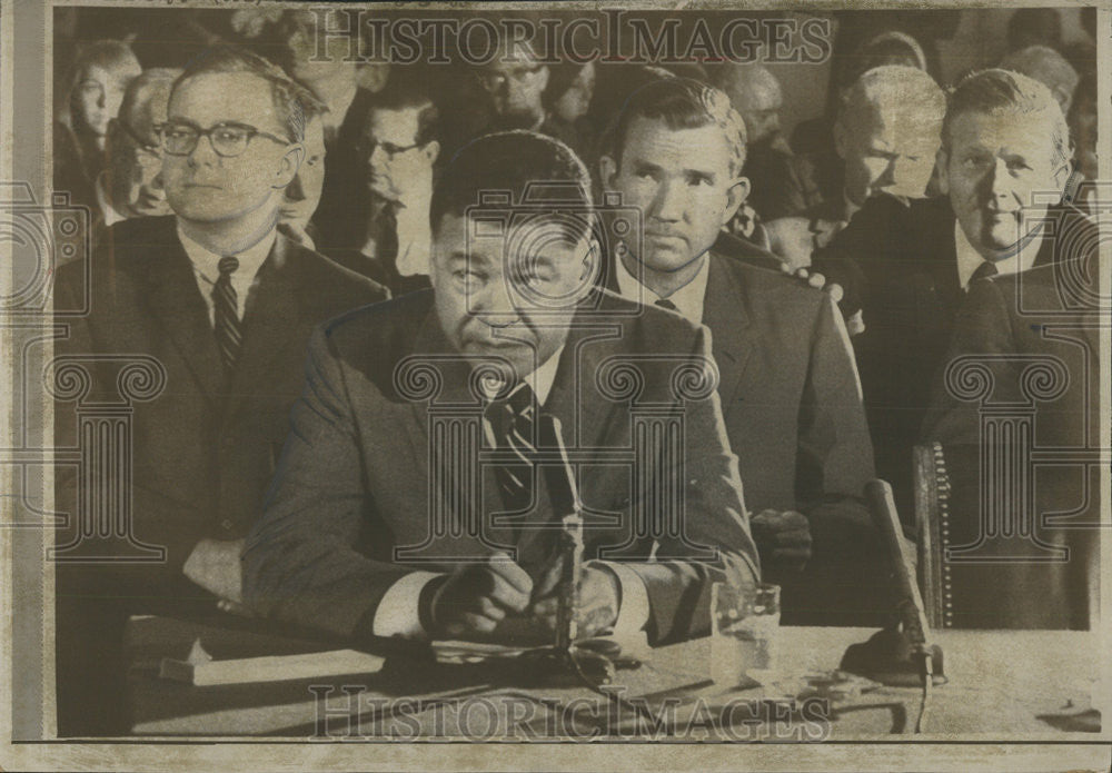 1968 Press Photo Edward Brooke Johnson Juvenile Ramsey Clark - Historic Images