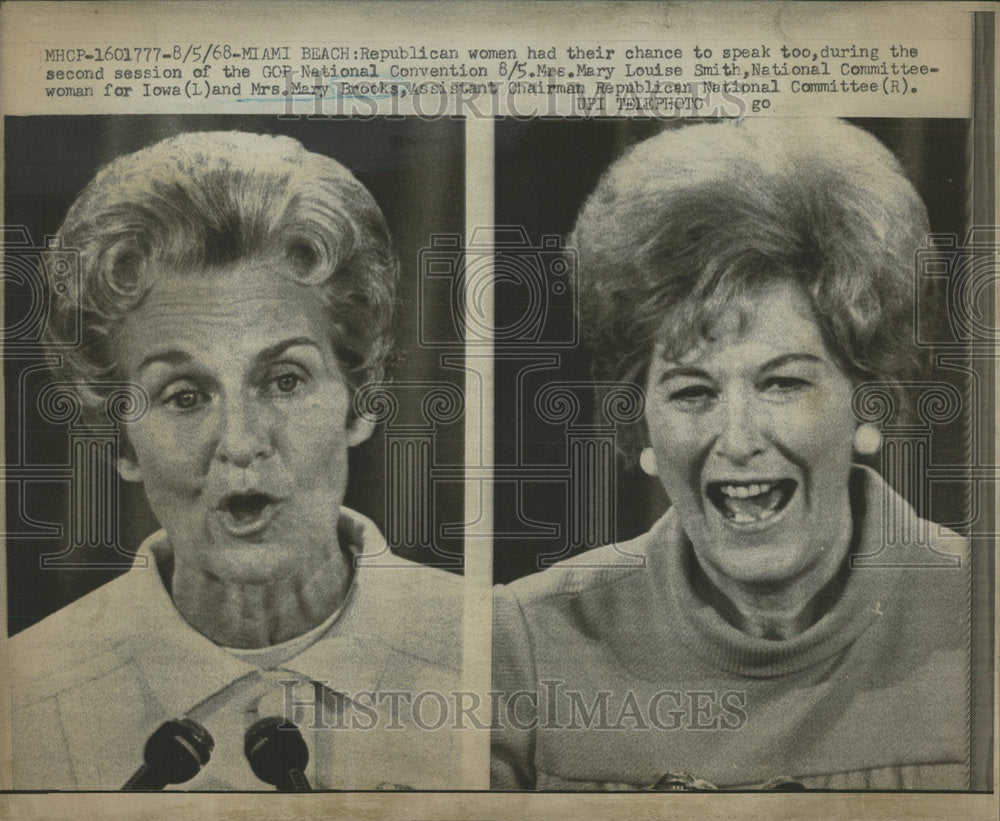1968 Press Photo Miami Beach Republican women GOP National Convention Mary Louis - Historic Images