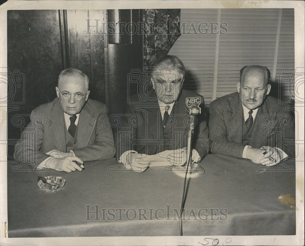 1949 Press Photo Thomas Kennedy John Lewis John Owens UMV - Historic Images