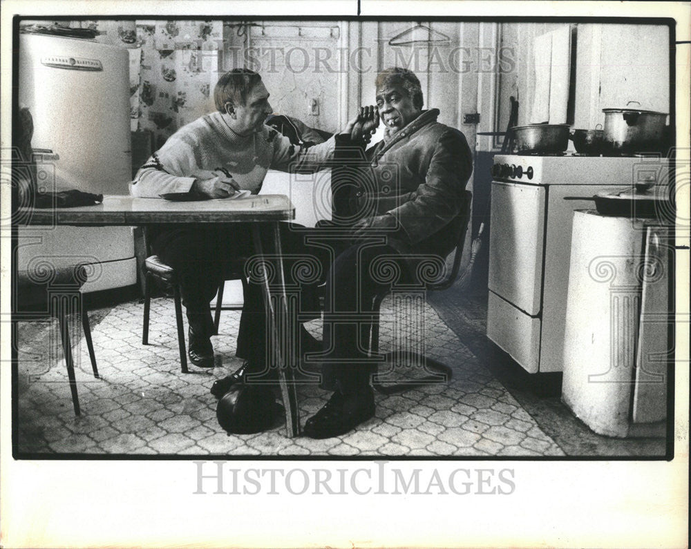 1985 Press Photo Chicago Teen Shooting Suspect Harold Brown Criminal Attorney - Historic Images