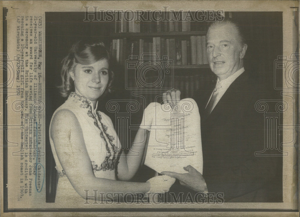 1970 Press Photo Chicago Patricia Louise Chidster Illinois British Embassy - Historic Images