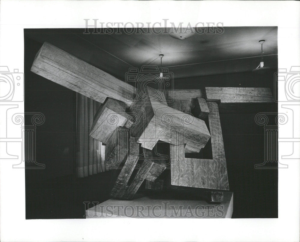 1967 Press Photo Eduardo Chillida&#39;s &quot;Abesti Gorga III, 1962-1964&quot; - Historic Images