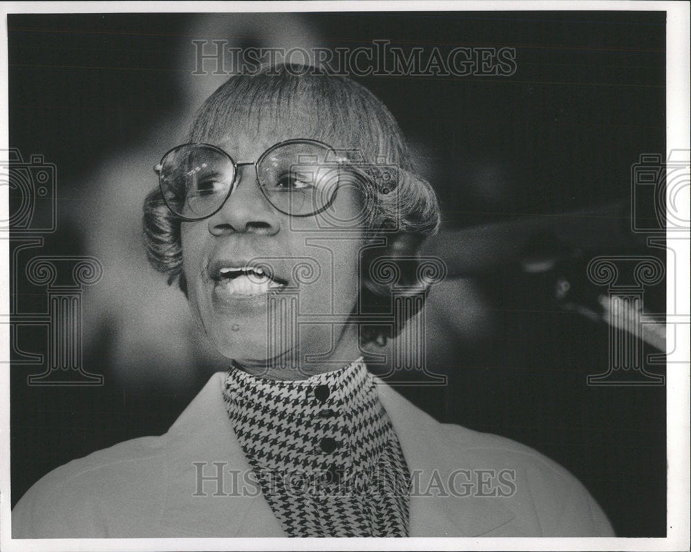 1989 Press Photo Shirlay Chisholm spoke St Sabina Celebrate History - Historic Images