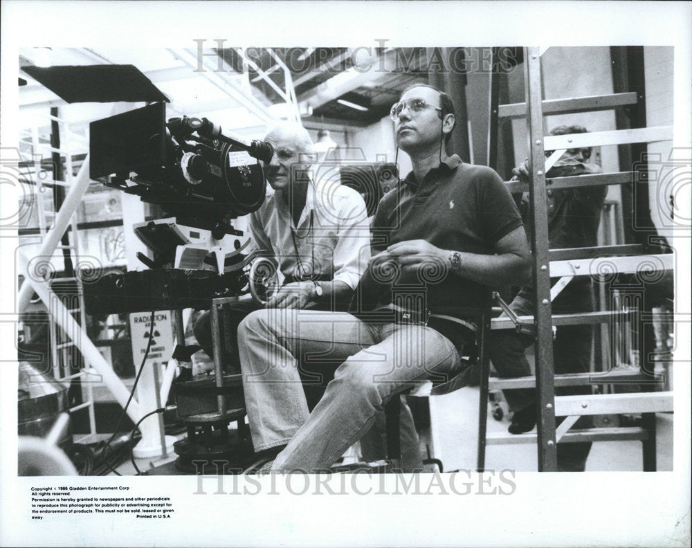 1986 Press Photo Film Director Marshall Brickman, Billy Williams - Historic Images