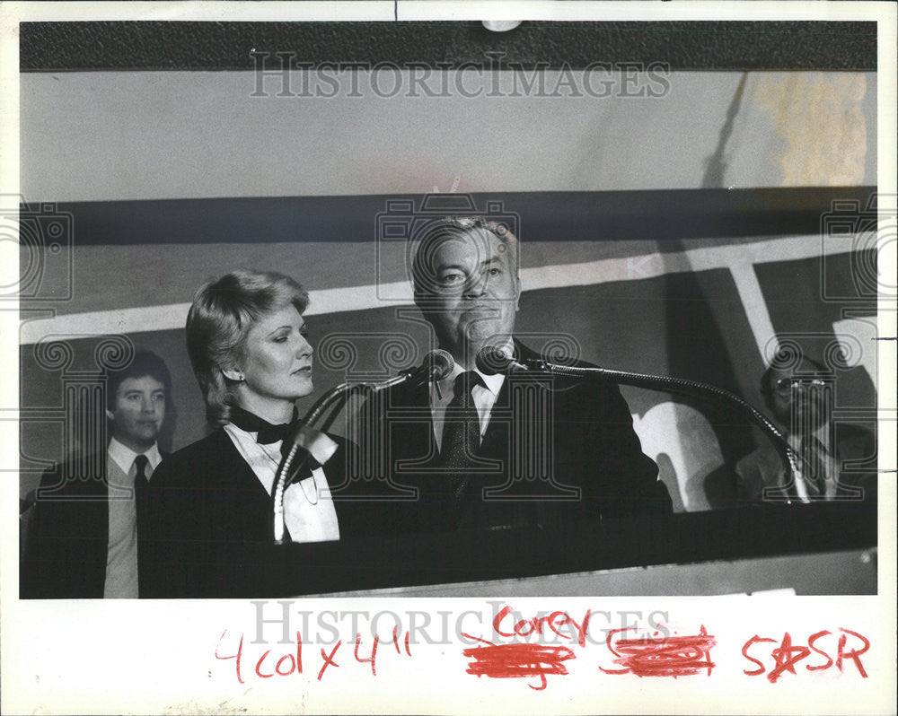 1982 Press Photo Republican Bernard Carey Race Cook County Board President - Historic Images