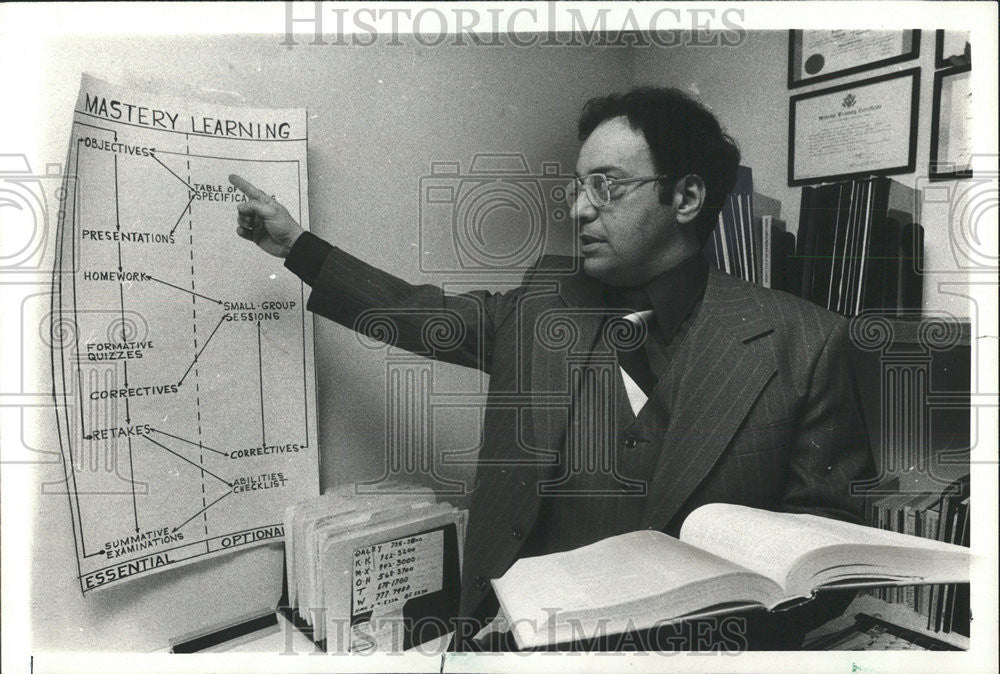 1979 Press Photo Rocco Caponigri Believes It Is Important That Students Learn - Historic Images