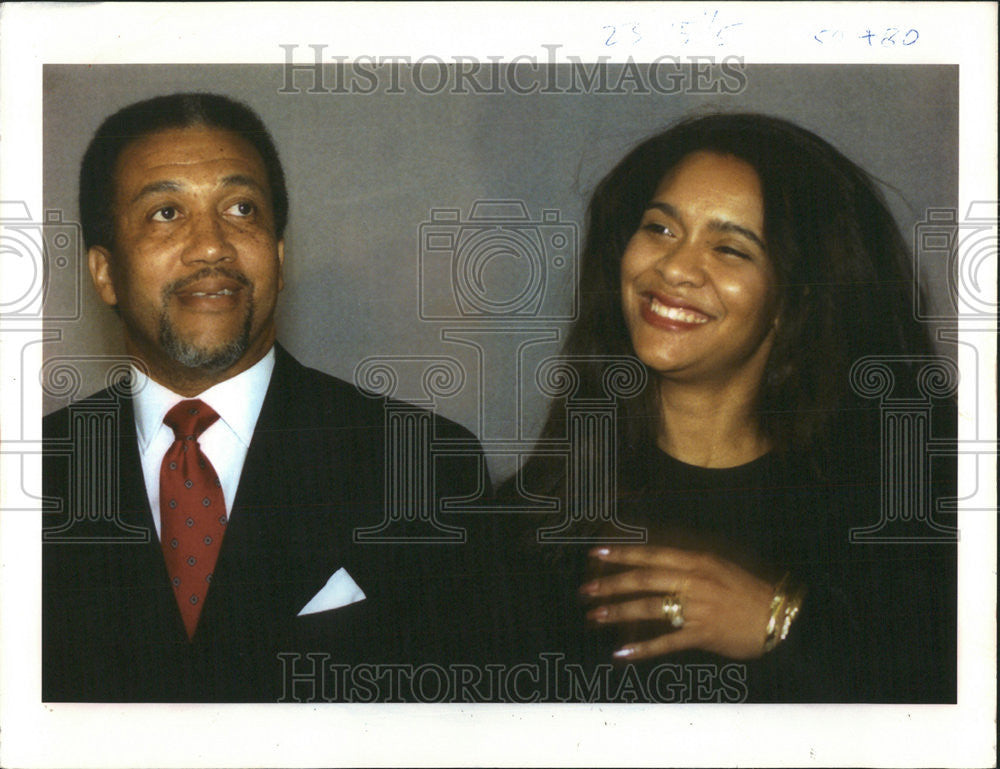 1991 Press Photo Rev. Benjamin Chavis Wife Martha Advancement Colored People. - Historic Images