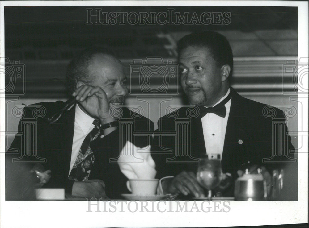 1994 Press Photo President Herbert A. Bates, Rev. Benjamin Chavis - Historic Images