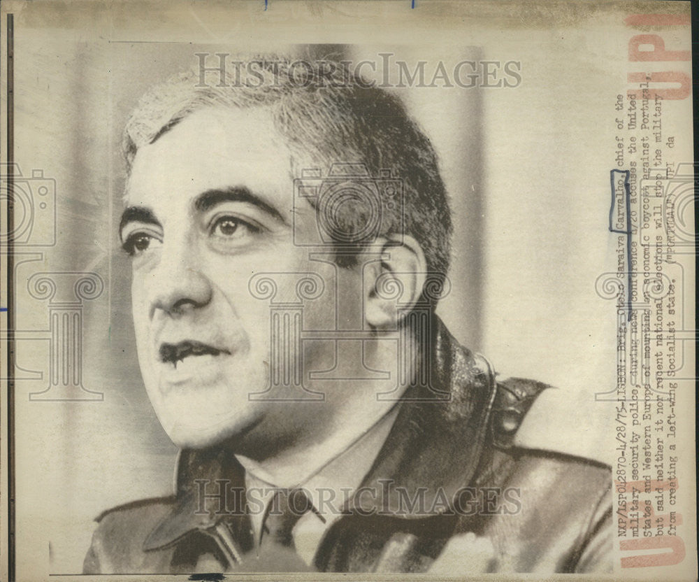 1975 Press Photo Brigadier Otalo Saraiva Carvalho - Historic Images