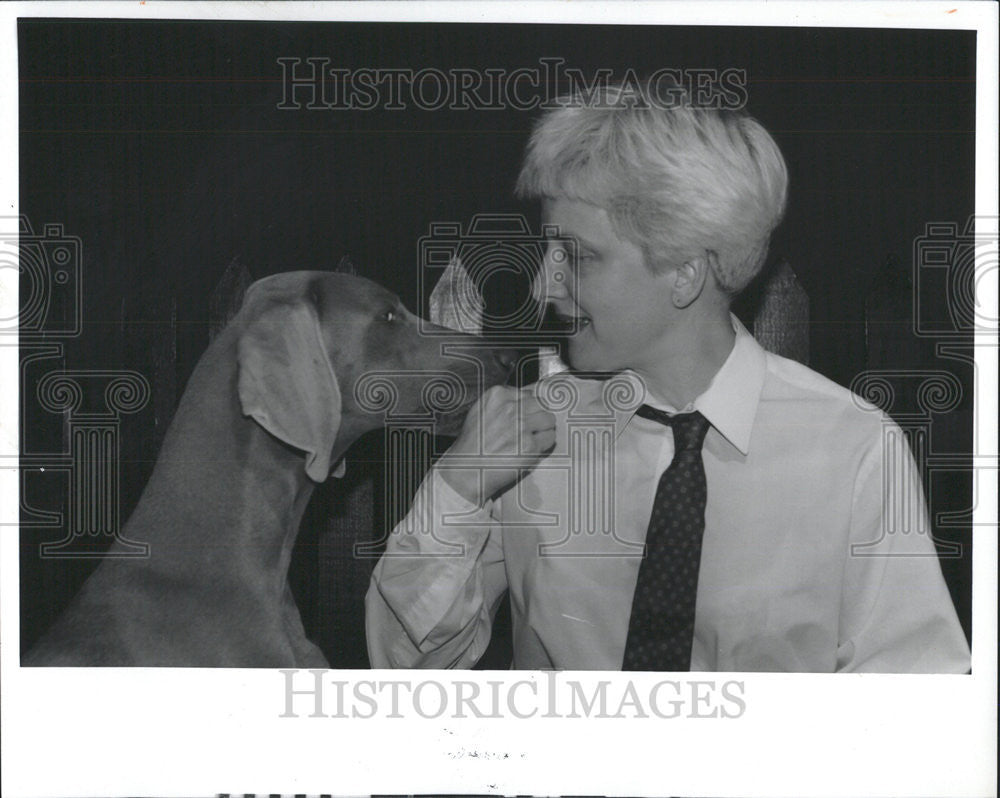 1993 Press Photo Playwright Ann Carlson Indiana Bones - Historic Images