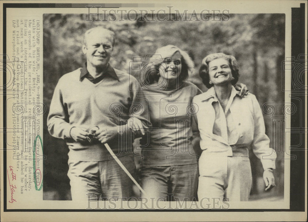 1976 Press Photo President Gerald Ford Family - Historic Images