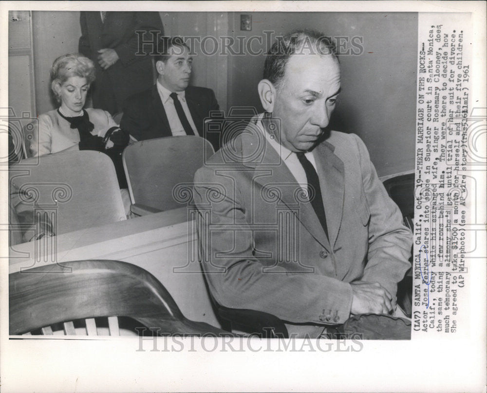 1961 Press Photo Actor Jose Ferrer - Historic Images