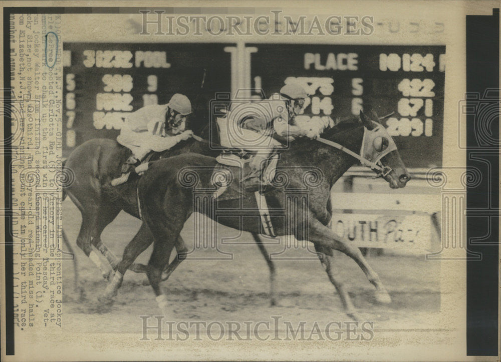 1955 Press Photo Aparentico Jockey Marle LeFree - Historic Images