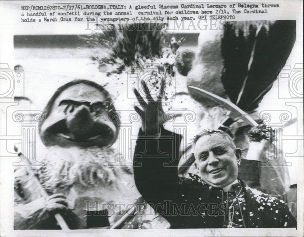 1961 Press Photo Ciacomo Cardinal Lercaro Belegna - Historic Images