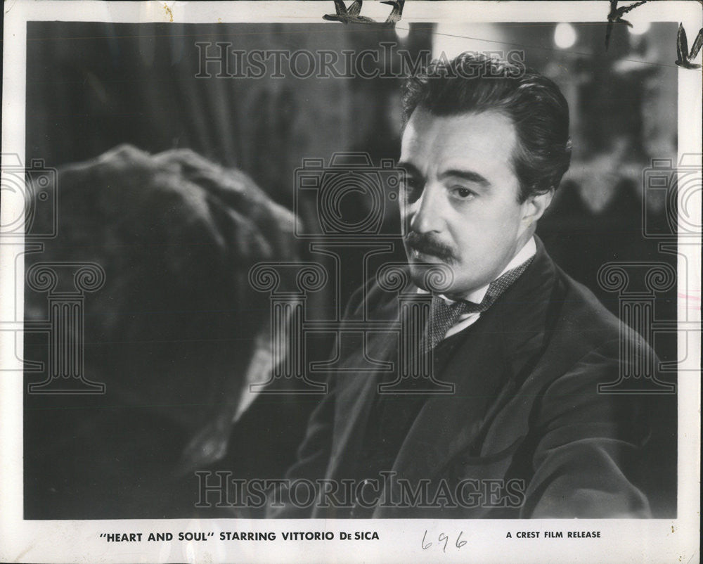 1950 Press Photo Vittorio De Sica Italian Film Heart Soul Producer Director - Historic Images