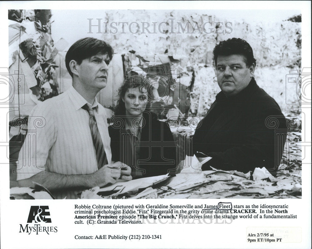 1975 Press Photo Robbie Coltrane Geraldine Somerville James Fleet Fitz - Historic Images