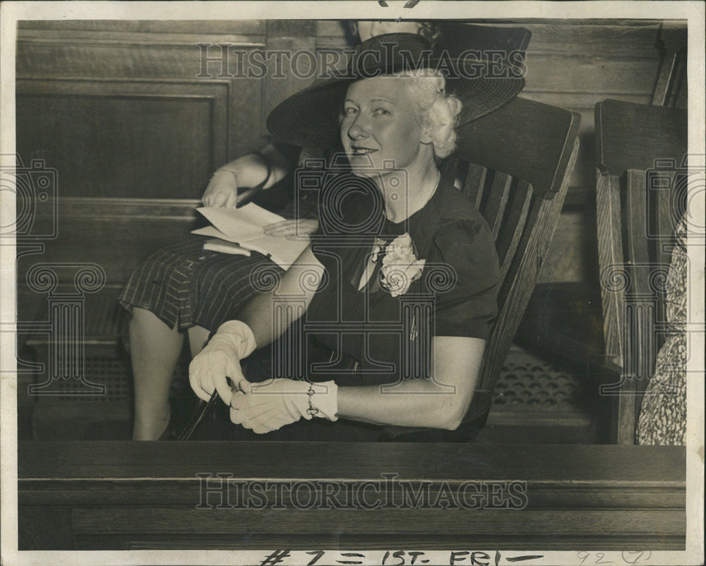 1939 Press Photo Gladys Lillian Desort wife Judge Rudolph Desort divorce court - Historic Images