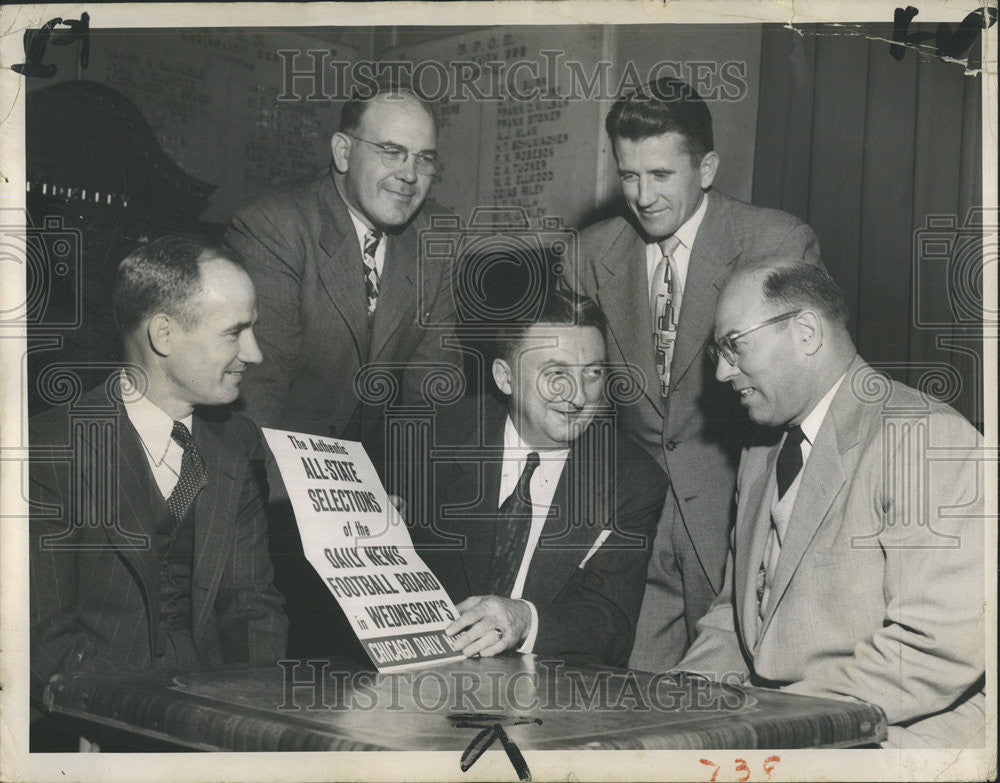 1950 Press Photo Eliot John Carmichael Anderson Vance Novak At Board Meeting - Historic Images