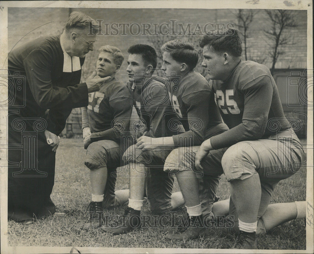 1945 Press Photo Brother Austin De LaSalle Athletic Director James Cunningham - Historic Images