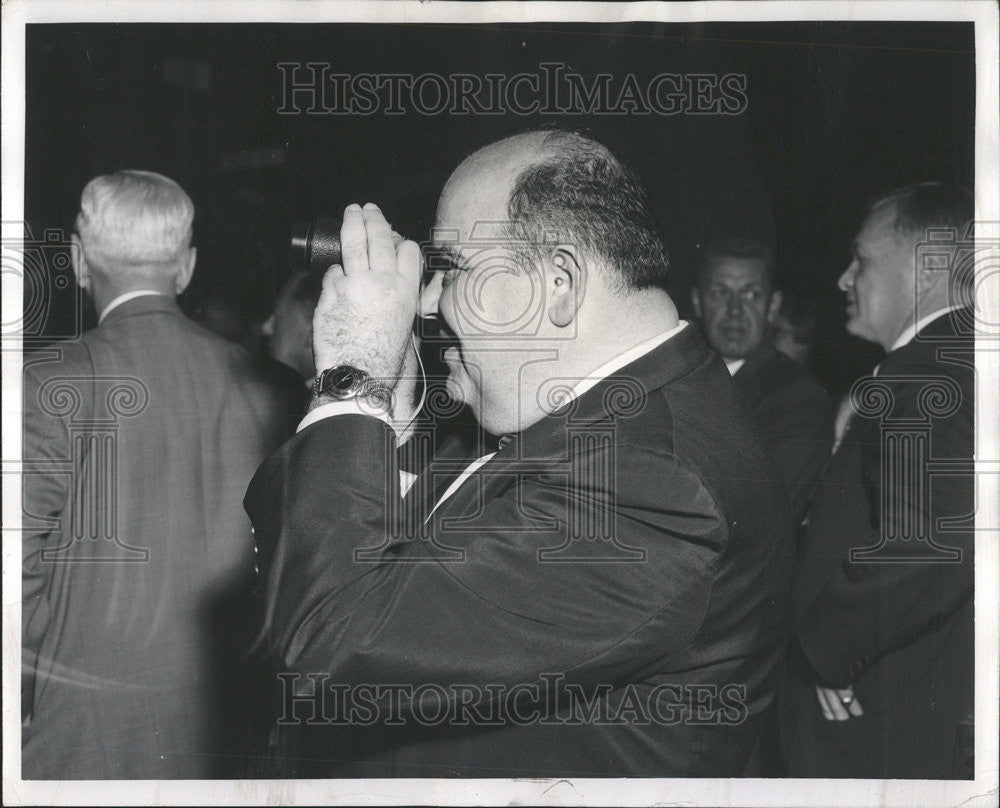 1956 Press Photo Leo Lerner at the Republican Convention - Historic Images