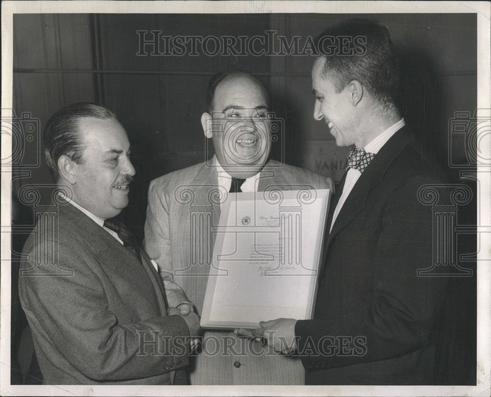 1951 Press Photo Wilbur Bronze, Leo Lerner, Justin McCarthey - Historic Images