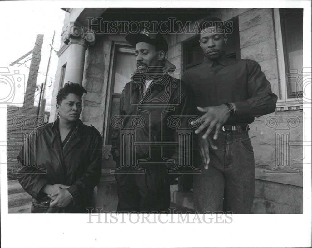 1993 Press Photo Victim Eric Black&#39;s Family, Marilyn, Marvin &amp; Walter Conner - Historic Images