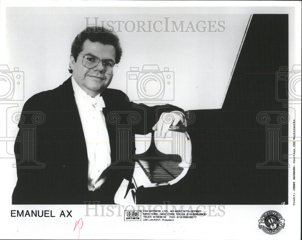 1995 Press Photo Grammy-Winning American Classical Pianist Emanuel Ax - Historic Images