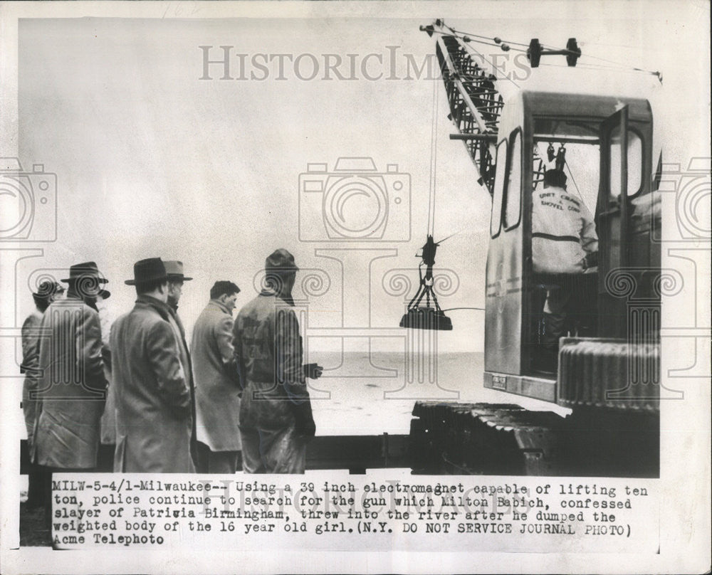 1949 Press Photo Milton Babich killed Patrica Birmingham - Historic Images