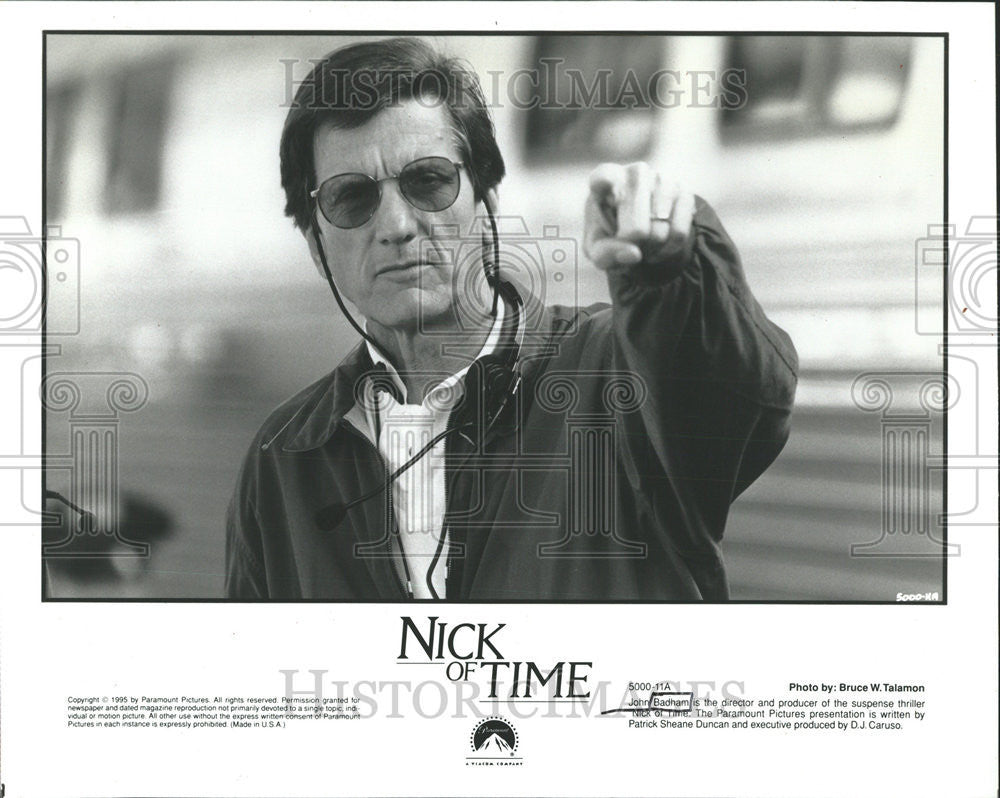 1995 Press Photo John Badham, Director And Producer Of  &quot;Nick of Time&quot; - Historic Images