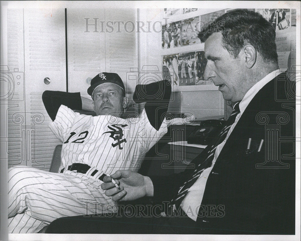 1968 Press Photo Bob Billings and Chicago White Sox Manager Eddie Stanky - Historic Images