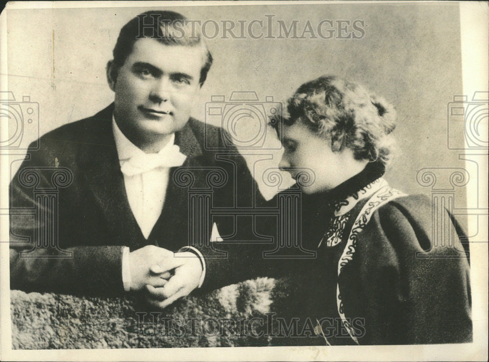 1936 Press Photo William E. Borah And Mamie McConnell Wedding Announcement - Historic Images