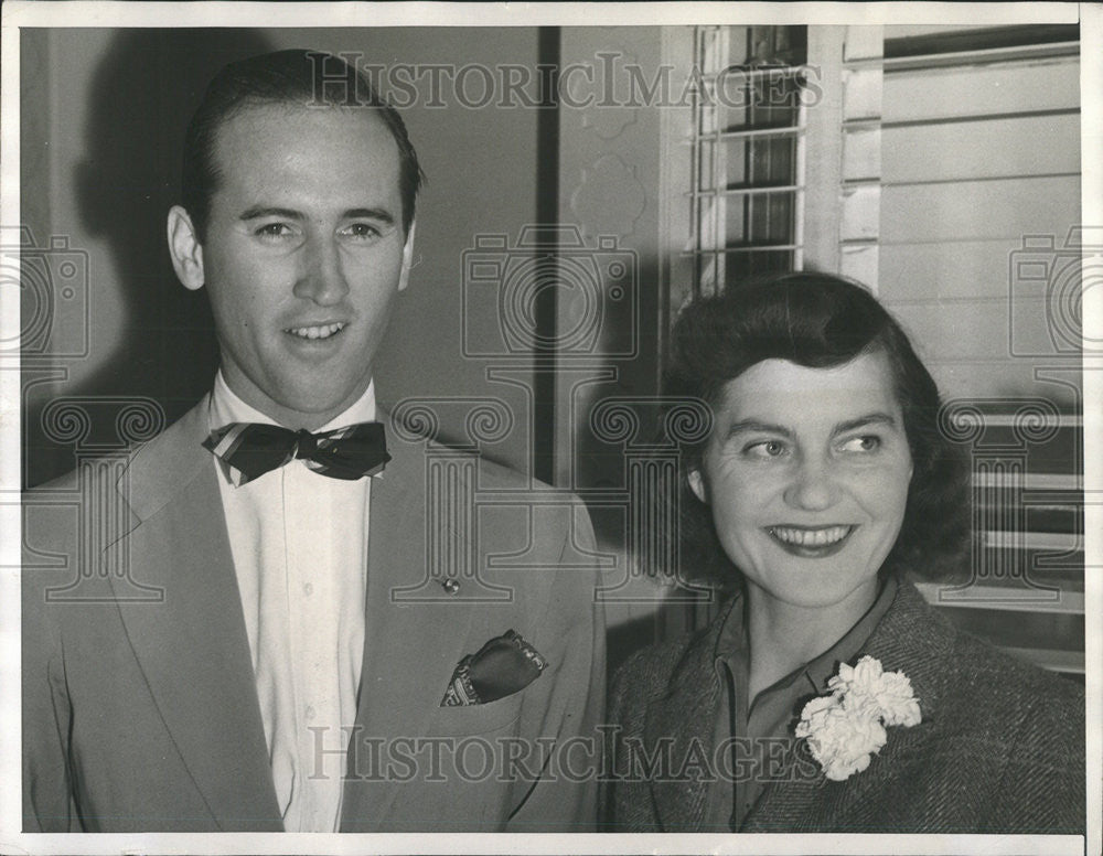 1940 Press Photo Angier Biddle Duke &amp; His Wife Former Mrs. Margaret Screven Tuck - Historic Images